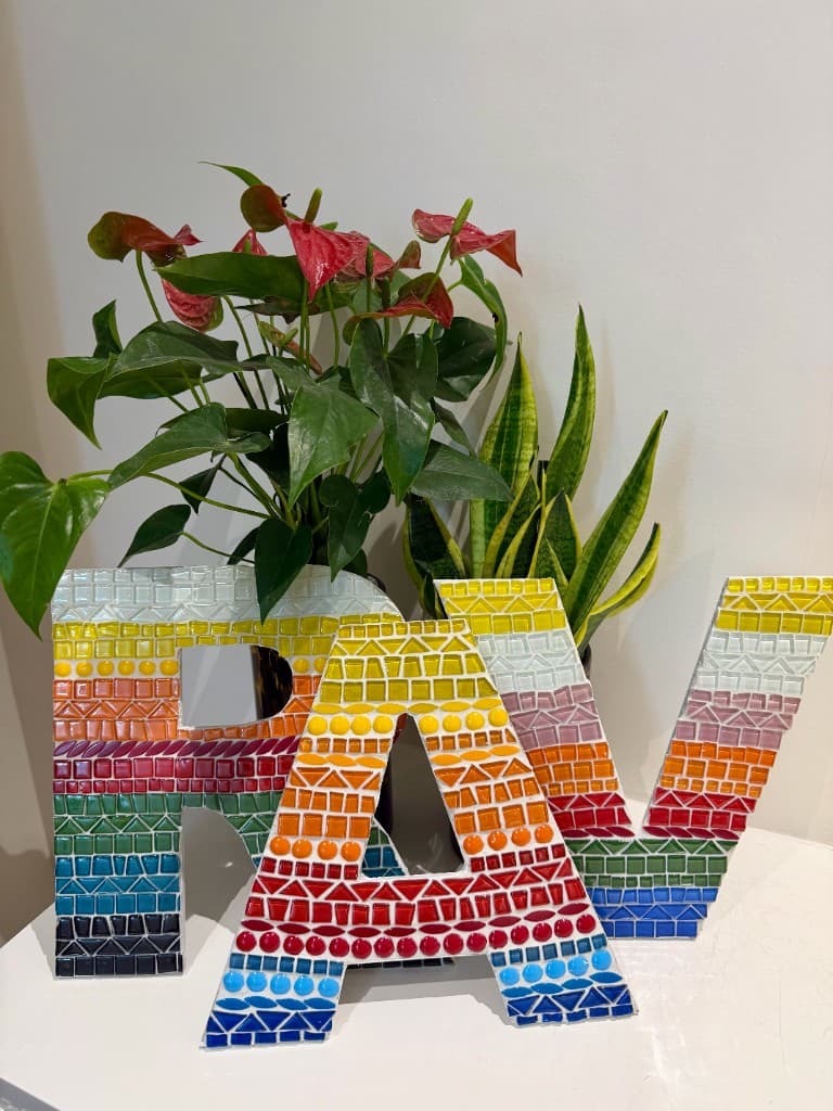 Personalized Rainbow Name Art - 3 Letter Set - Image 2