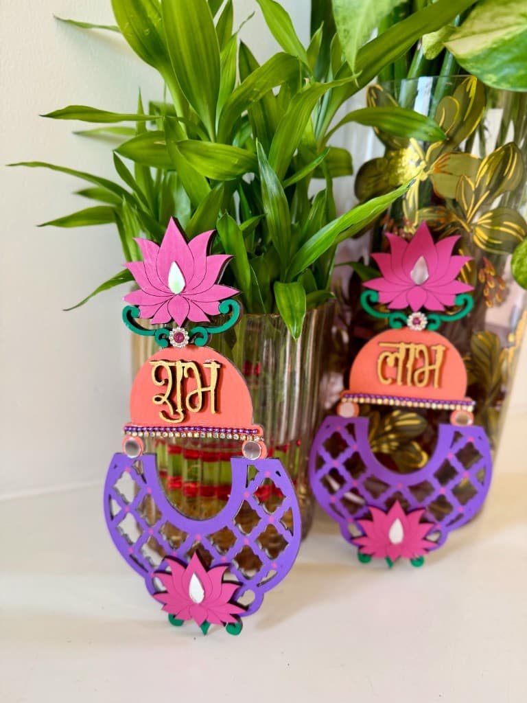 Lotus Bloom Shubh-Labh - Pink Gold