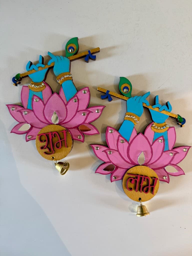 Chandbali Jali Shubh-Labh - Purple Orange - Image 3